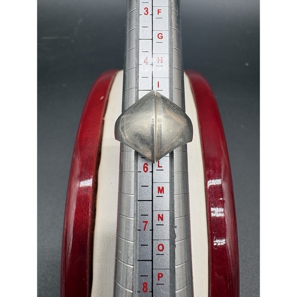 Sterling Geometric Pyramid Ring Pointed Peak Statement Sz 5 DWL 925 - Picture 3 of 11